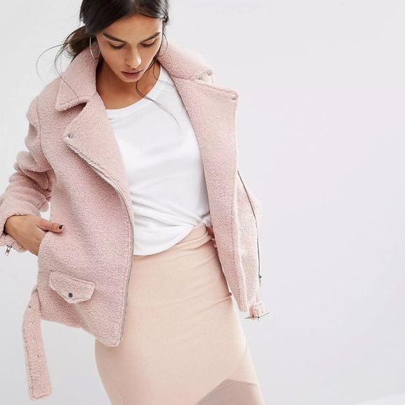 Missguided Pink Faux Fur Jacket, Women's Size 4 - Picture 1 of 16